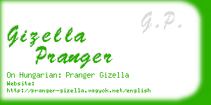 gizella pranger business card